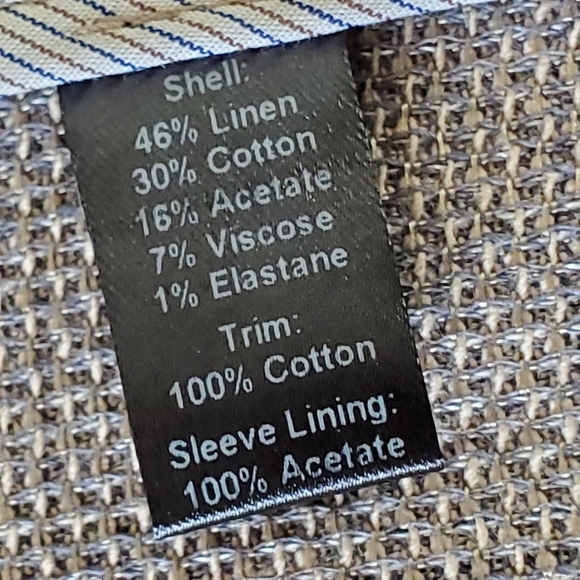 Peruvian Connection Linen Blend Blazer Size14 Old Money Sandstone Jacket NEW - Picture 14 of 16